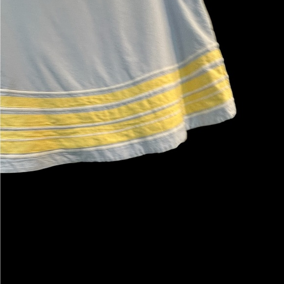 Vineyard Vines Women’s Border Stripe Oxford Swing Skirt Sz 6 Butter Yellow/ Blue - Picture 6 of 9